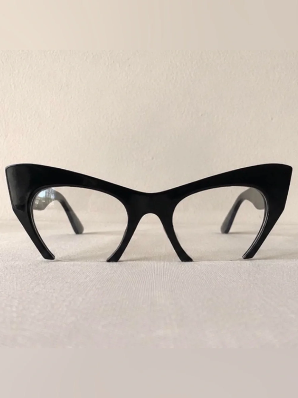 Women’s Black Cat Eye Fashion Eyeglasses Clear Lens Retro Chic